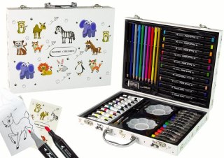 Zestaw kreatywny dla dzieci Zestaw małego artysty w walizce (68 elementów) Lean (16154)