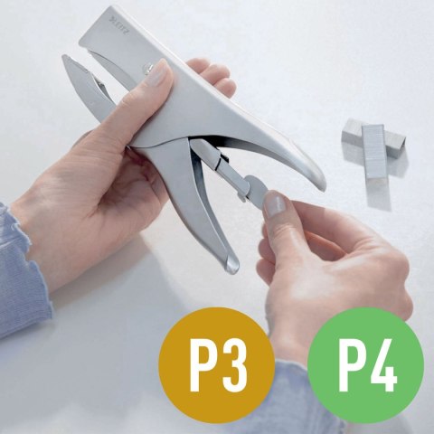 Zszywacz nożycowy srebrny 40k. metal Leitz (55490081)