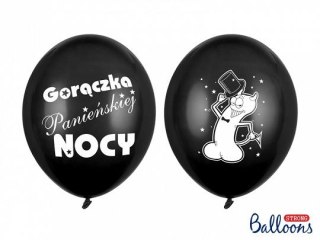 Balon gumowy Gorączka Panieńskiej Nocy czarny 300mm Partydeco (SB14P-241-010-6)
