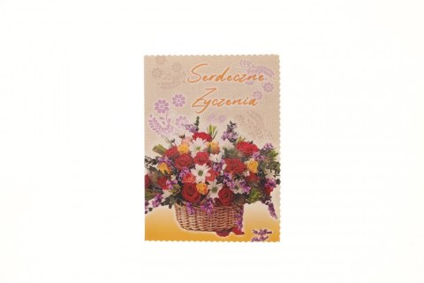 Kartka składana B6 serdeczne zyczenia Agamis