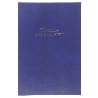 Teczka do podpisu A4 granatowy 12k. tektura pokryta folią Barbara (1822212)