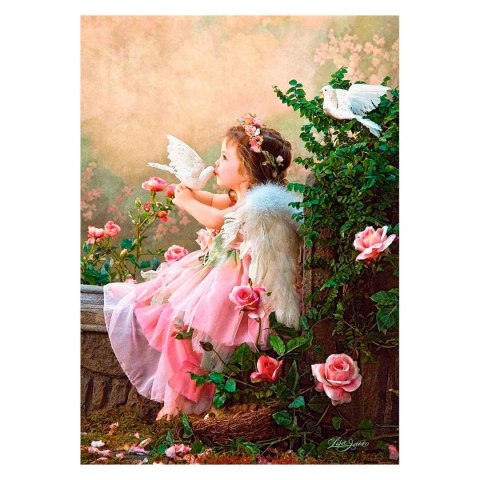 Zestaw kreatywny Diamentowa mozaika 30x40cm Dziewczynka z gołębiami Flamingo Line (TSGK79642)