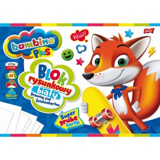 Blok rysunkowy Bambino Plus A3 biały 100g 20k [mm:] 297x420 Unipap