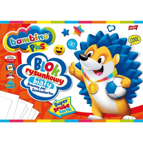 Blok rysunkowy Bambino Plus A3 biały 100g 20k [mm:] 297x420 Unipap