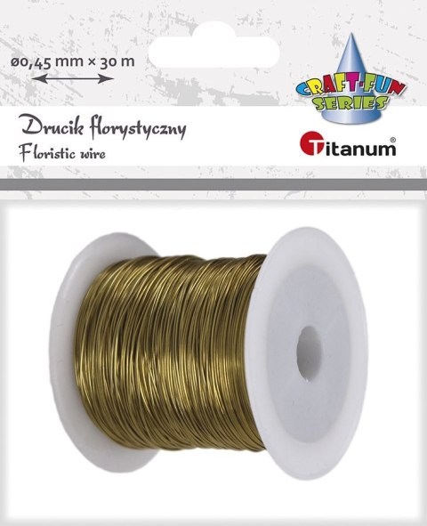 Drucik Craft-Fun Series florystyczny kolor: złoty 30 m Titanum (339369)