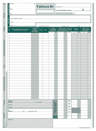 Druk samokopiujący A4 Faktura brutto 80k. Michalczyk i Prokop (141-1E)