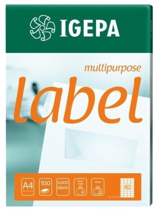 Etykieta samoprzylepna A4 Label Multipurpose biały [mm:] 70x37 Igepa