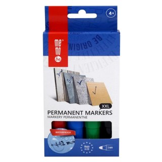 Marker permanentny 4kol wkład mix 3,0mm okrągła końcówka Memobe (MM200-99)