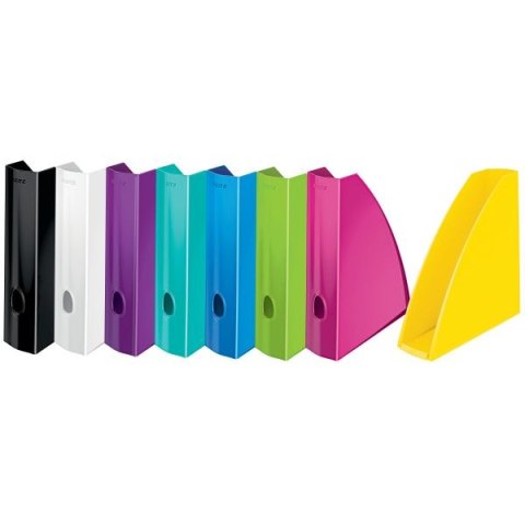 Pojemnik na dokumenty pionowy A4 Wow niebieski polistyren PS [mm:] 75x312x 258 Leitz (52771036)