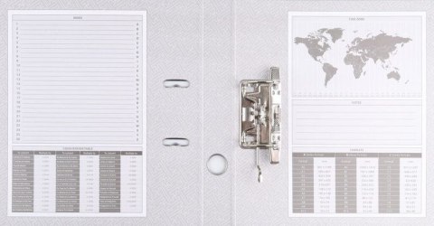 Segregator dźwigniowy z szyną A4 75mm czarny Basic (21024221-05)