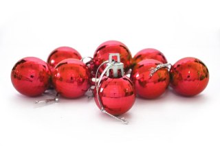 Bombki disco (9 szt.) czerwone plastik Arpex (BN6226CZE-4202)