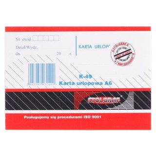 Druk samokopiujący A6 100k. Stolgraf (K49)