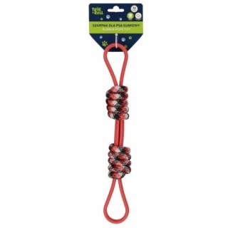 Gadżet Zabawka dla psa Szarpak 34 cm gumowy czerwony Trik Roll (560706)