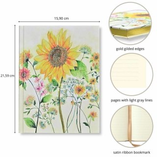 Notes (notatnik) A5 Szyty Słonecznik Akwarela Peter Pauper Press
