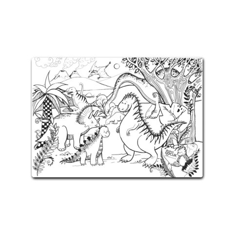 Podkład na biurko FUNNY MAT TRANSPARENT DINOZAURY SFU1009 polipropylen PP [mm:] 335x480 Strigo (8681378310083)