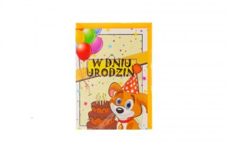 Kartka składana B6 Urodziny dziecięce Pol-mak (B6B)