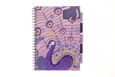 Kołozeszyt (kołonotatnik) B5 PROJECT BOOK JUNGLA fioletowy 100k. 80g krata Strigo (PADS037)