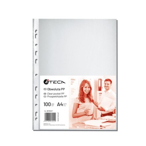 Koszulki na dokumenty Teca 9570227 groszkowe A4 kolor: przezroczysty typu U 45 mic. Herlitz (300022641)