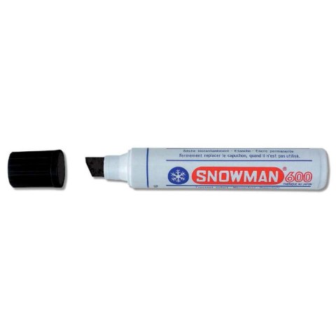 Marker permanentny Jumbo czarny wkład czarny 2-1.1mm ścięta końcówka Snowman