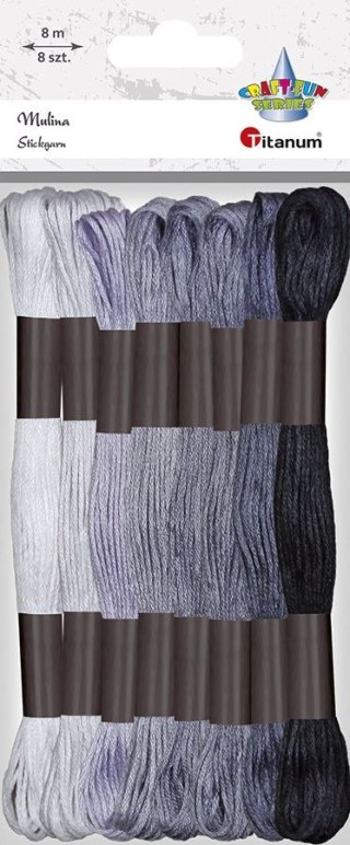 Mulina Craft-Fun Series tonacja szara 8 kol. Titanum (21DT0514-5)