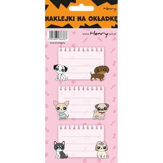 Naklejka na zeszyt pieski Henry (5907465666367)