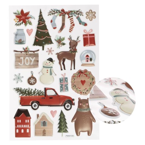 Naklejki świąteczne świąteczny mix 3D Arpex (NR5821)