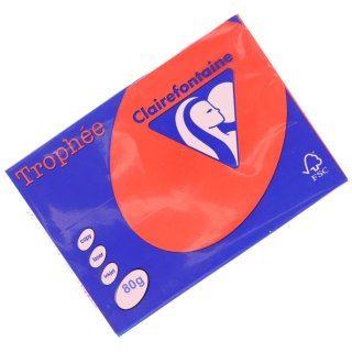 Papier kolorowy A4 kolorowy czerwony koralowy 250k. 80g Trophee (xca48175)