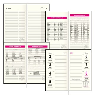 Kalendarz książkowy (terminarz) SLIM 3/4 B6 Press (tygodniowy)