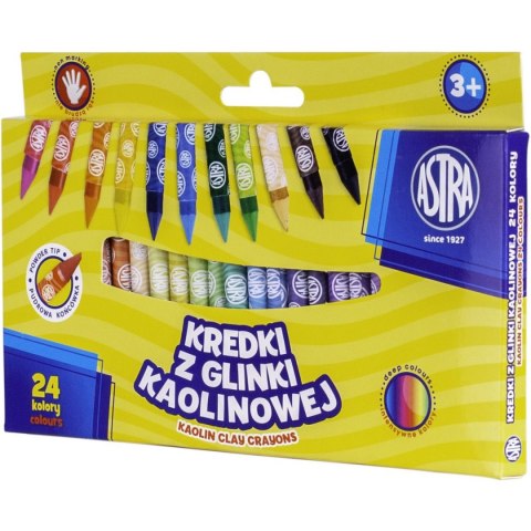 Kredki świecowe Z GLINKI KAOLINOWEJ 24 kol. Astra (316121006)