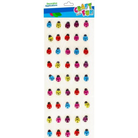 Kryształki Samoprzylepne biedronki mix Craft Fun (501447)