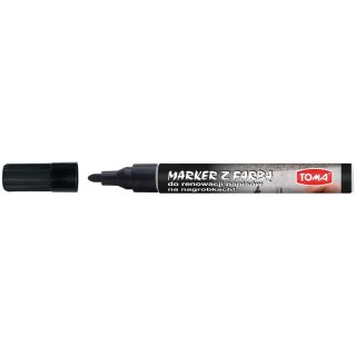 Marker specjalistyczny wkład czarne 2,5mm okrągła końcówka Toma