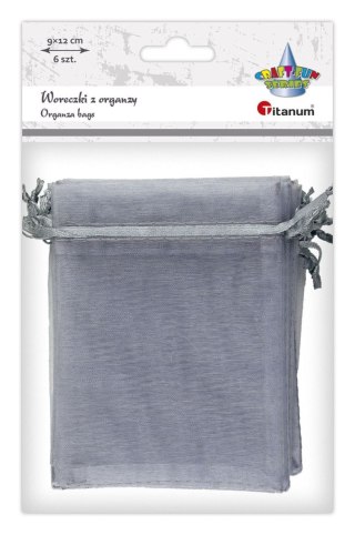 Organza Craft-Fun Series Woreczki z organzy szare Titanum (25BJ033127-4)