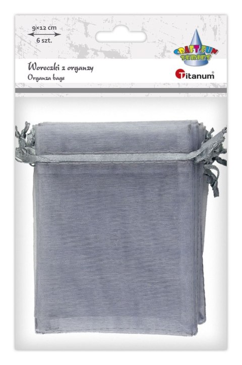 Organza Craft-Fun Series Woreczki z organzy szare Titanum (25BJ033127-4)