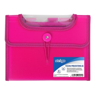 Teczka z przegródkami A5 kolor: różowa Strigo (SF040)