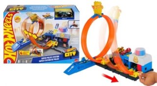 Tor wyścigowy City Posterunek policji Hot Wheels (JBM71)