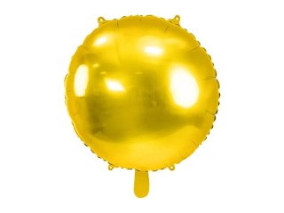 Balon foliowy okrągły Pastylka złota 18cal Partydeco (FB176-019)