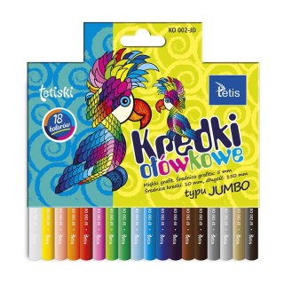 Kredki ołówkowe Jumbo Tetiski 18 kol. Tetis (KO002-JD)