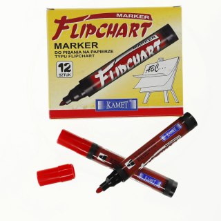 Marker do papieru wkład czerwony 0,2mm okrągła końcówka Kamet (K-2101)