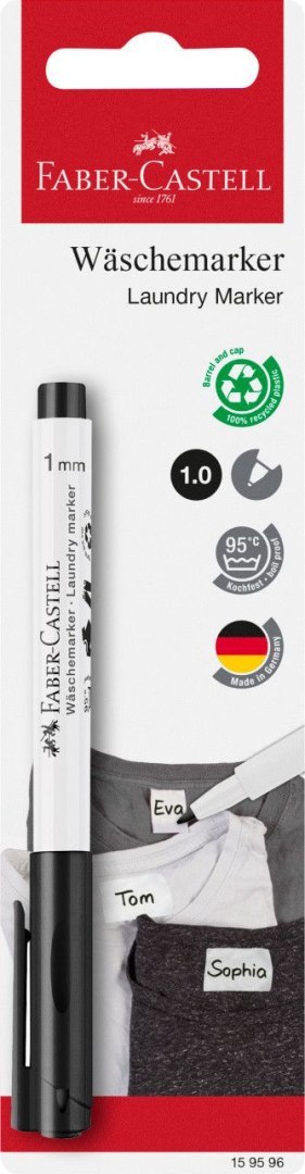 Marker specjalistyczny do znakowania tkanin wkład czarny 1,0mm Faber Castell (159596 FC)