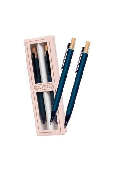 Zestaw piśmienniczy DYPLOMAT niebieski Dy-06 DŁUGOPIS +OŁÓWEK Cresco (250057)