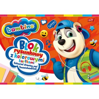 Blok rysunkowy Bambino A4 kolorowy 80g 16k [mm:] 210x297 Unipap
