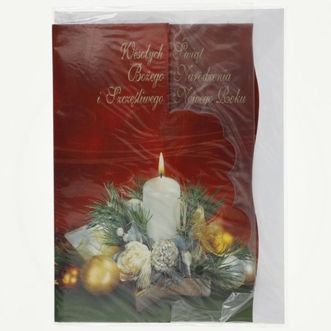 Kartka składana A5 brokat bn Panorama (A5)