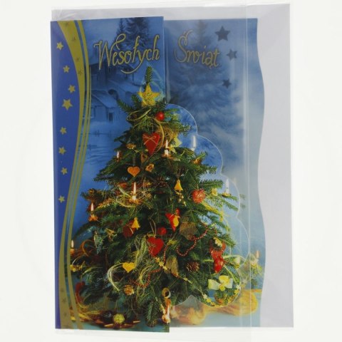 Kartka składana A5 brokat bn Panorama (A5)