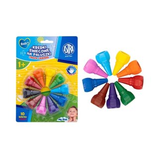 Kredki świecowe na paluszki 10 kol. Astra Baby (316023005)
