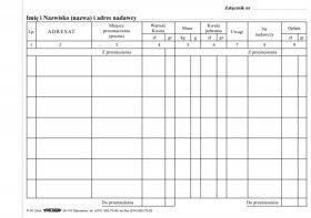 Druk samokopiujący A5 Pocztowa książka nadawcza 100k. Stolgraf (P34)