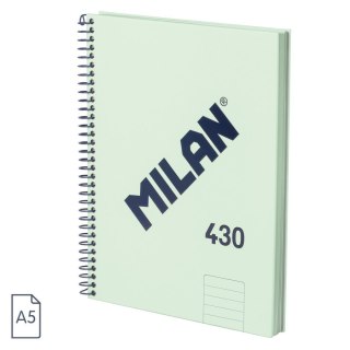 Kołozeszyt (kołonotatnik) A5 zielony 80k. 95g linia Milan (57152E80SNCGR)