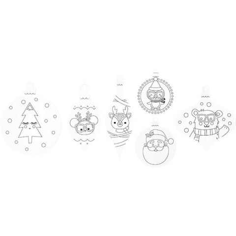 Ozdoba papierowa Craft-Fun Series zawieszka bombka do pokolorowania Titanum (176698B)