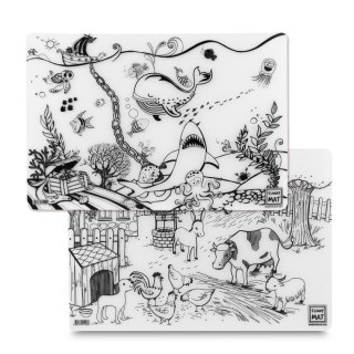 Podkład na biurko FUNNY MAT TRANSPARENT PODWONY ŚWIAT -FARMA zest.2szt sfu4145 polipropylen PP [mm:] 335x480 Strigo (86813793414