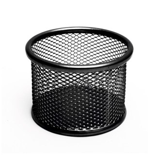 Przybornik na biurko czarny czarny metal Tres