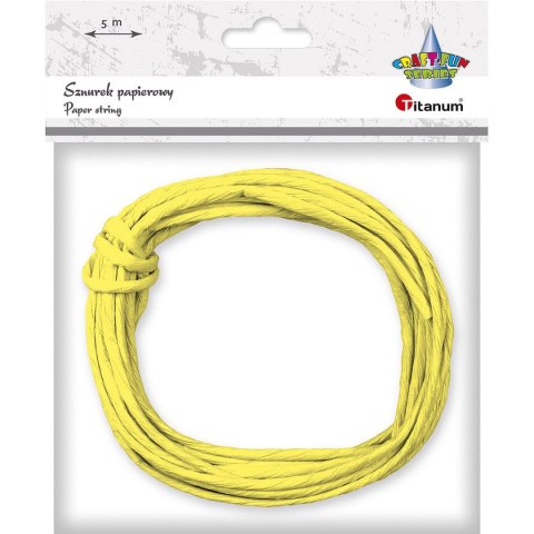Sznurek Craft-Fun Series papierowy cytrynowy 5m Titanum (G17)